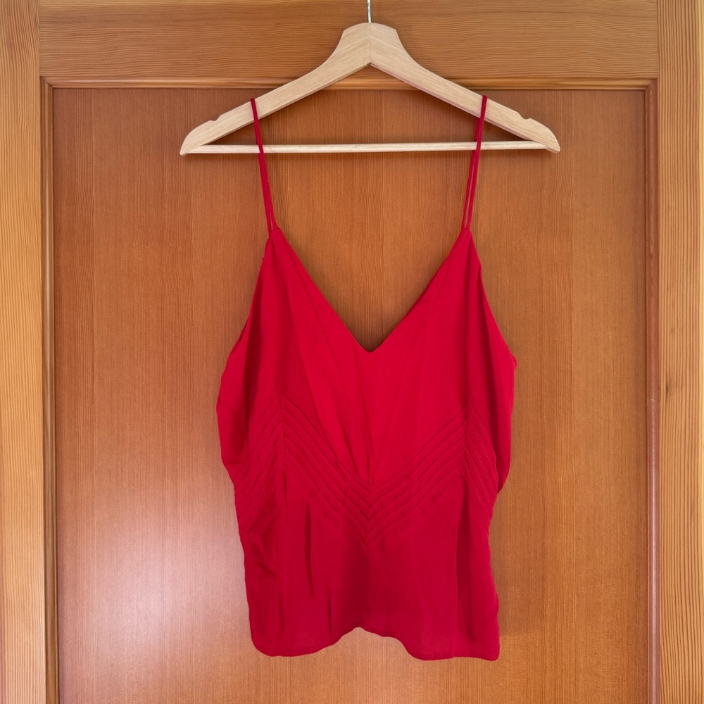 anine bing red sophia top